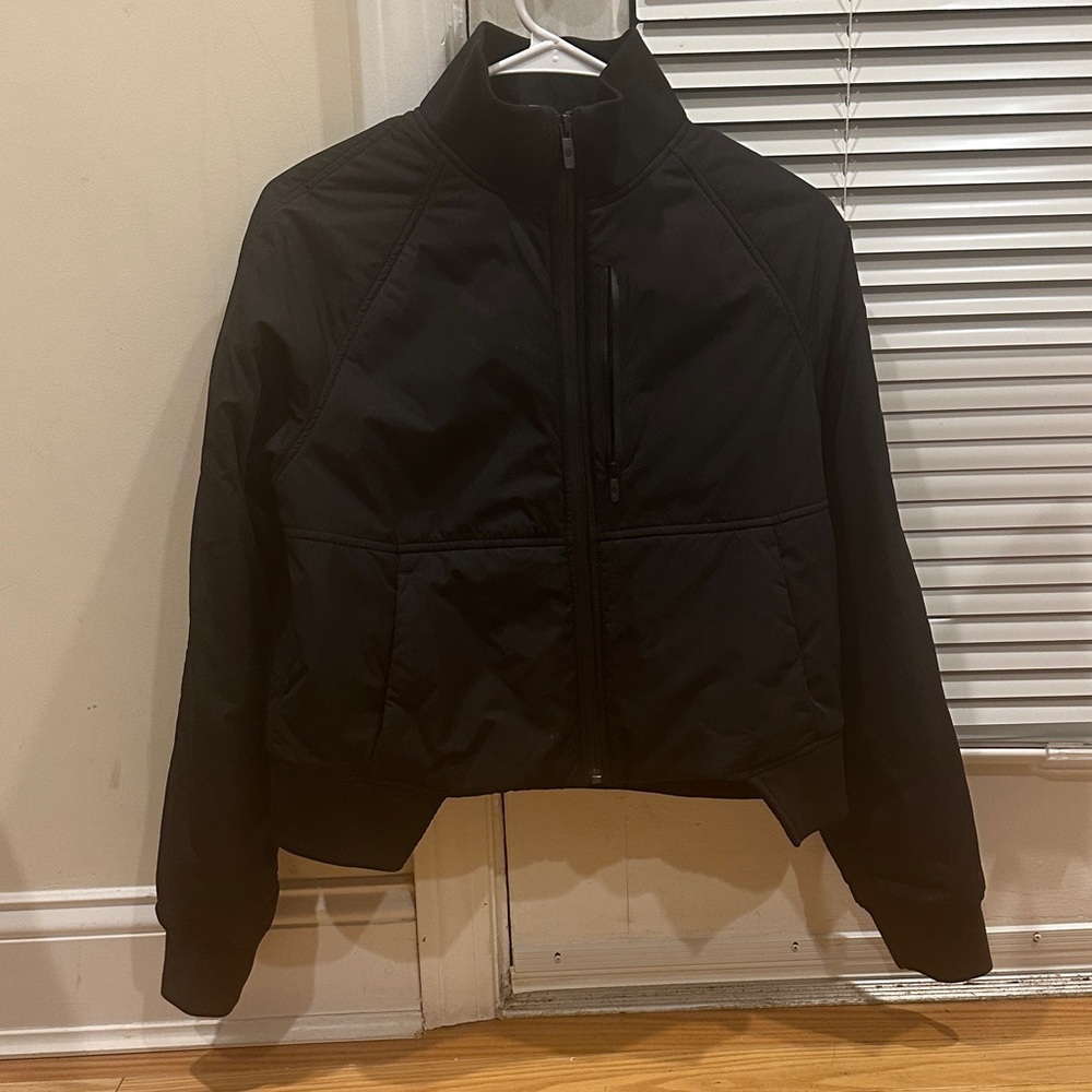 lululemon athletica Sleek Black Bomber Jacket